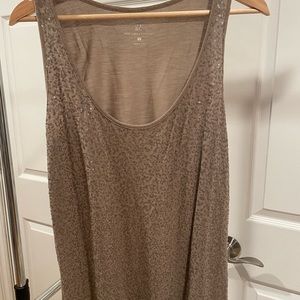 Sequined front tank top